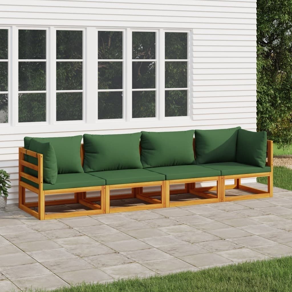 Garden Lounge Set with Cushions Solid Wood Price