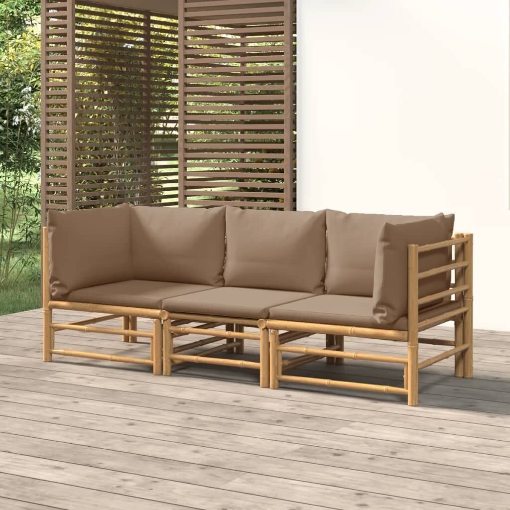 Garden Lounge Set with Cushions Bamboo Price