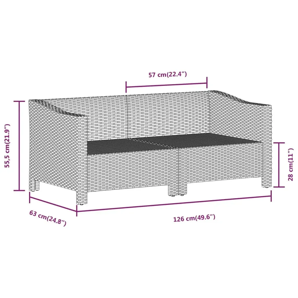 Garden Lounge Set with Cushions Grey Poly Rattan Price