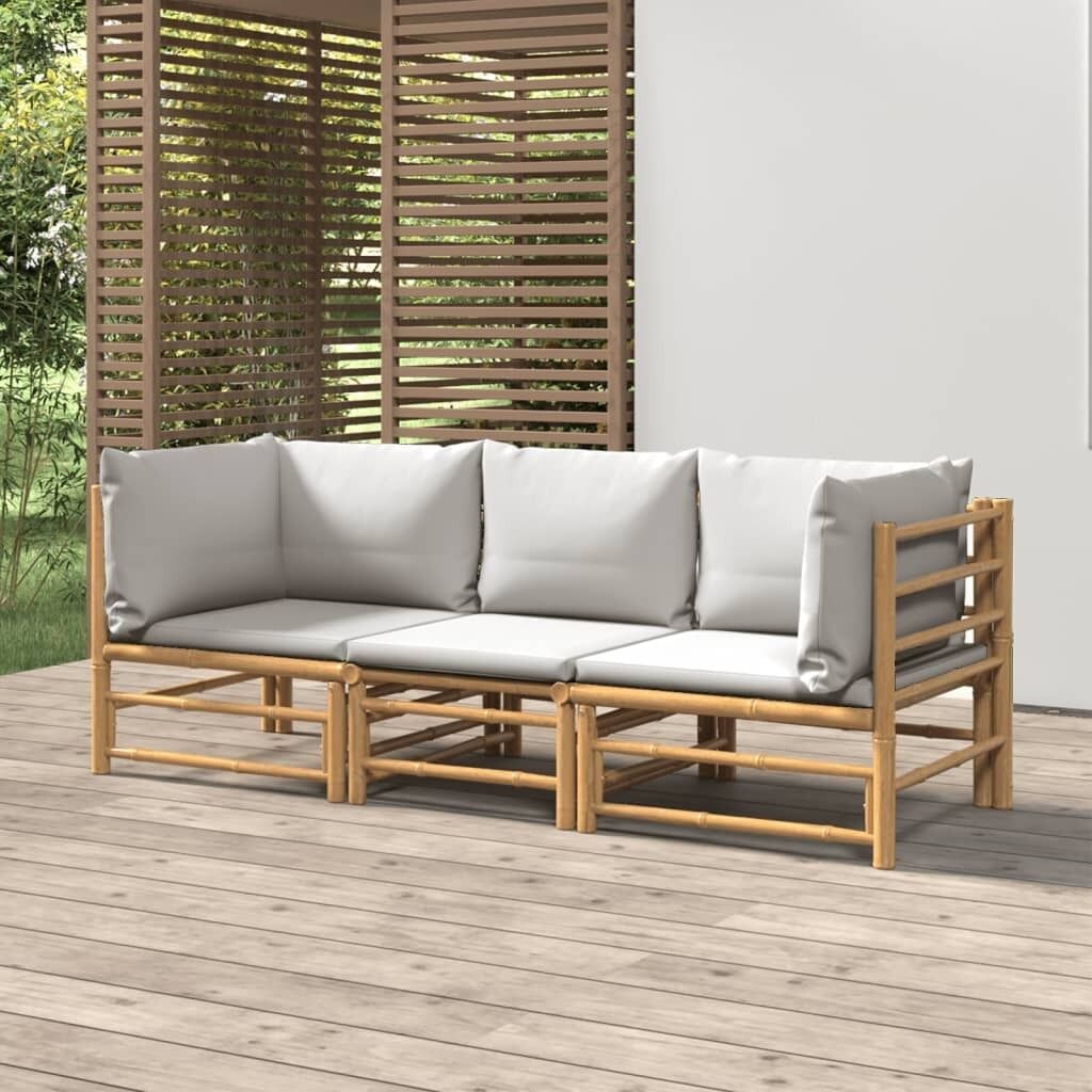 Garden Lounge Set with Cushions Bamboo Price