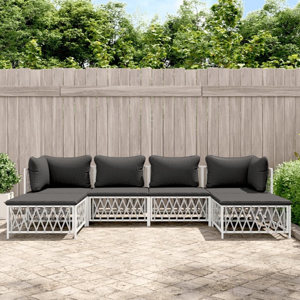 Garden Lounge Set with Cushions Steel Price