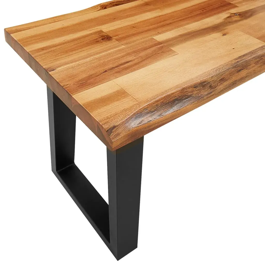 3 Piece Dining Set with Live Edge Solid Acacia Wood Price