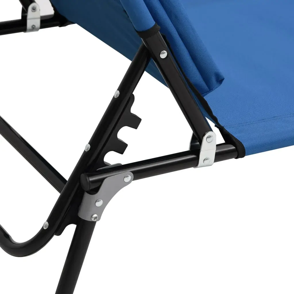 Folding Sun Lounger Oxford Fabric and Powder-coated Steel Price