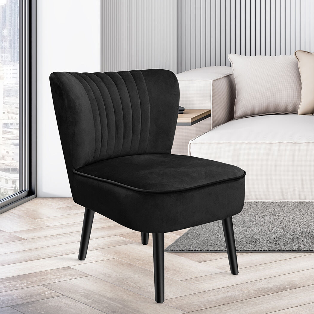 Accent Chair Foot Stool Set Ottoman Black Price