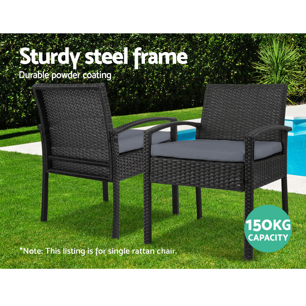 Gardeon Outdoor Dining Chairs Patio Furniture Rattan Lounge Chair Cushion Felix Price