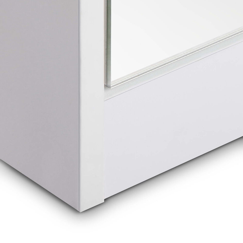 5 Drawer Mirrored Wooden Shoe Cabinet - White Price