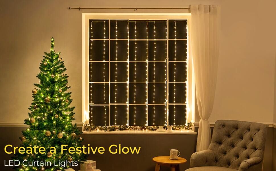 USB Powered 300 LED Curtain String Light with 8 Modes and Remote Control for Bedroom Party Wedding Decorations Price