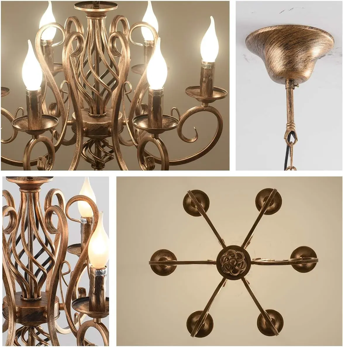French Country Chandelier, 6 Lights, Rustic Price
