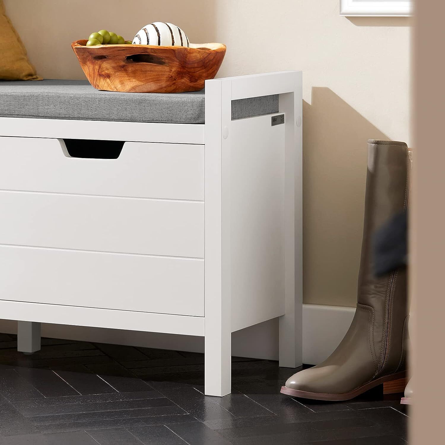 Shoe Bench Shoe Rack Cabinet Hallway, White Price