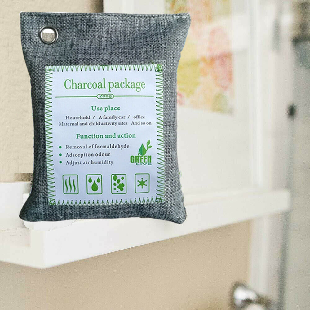 5PCS Air Purifying Bags Activated Bamboo Charcoal Freshener for Car Home Shoes 200g Price