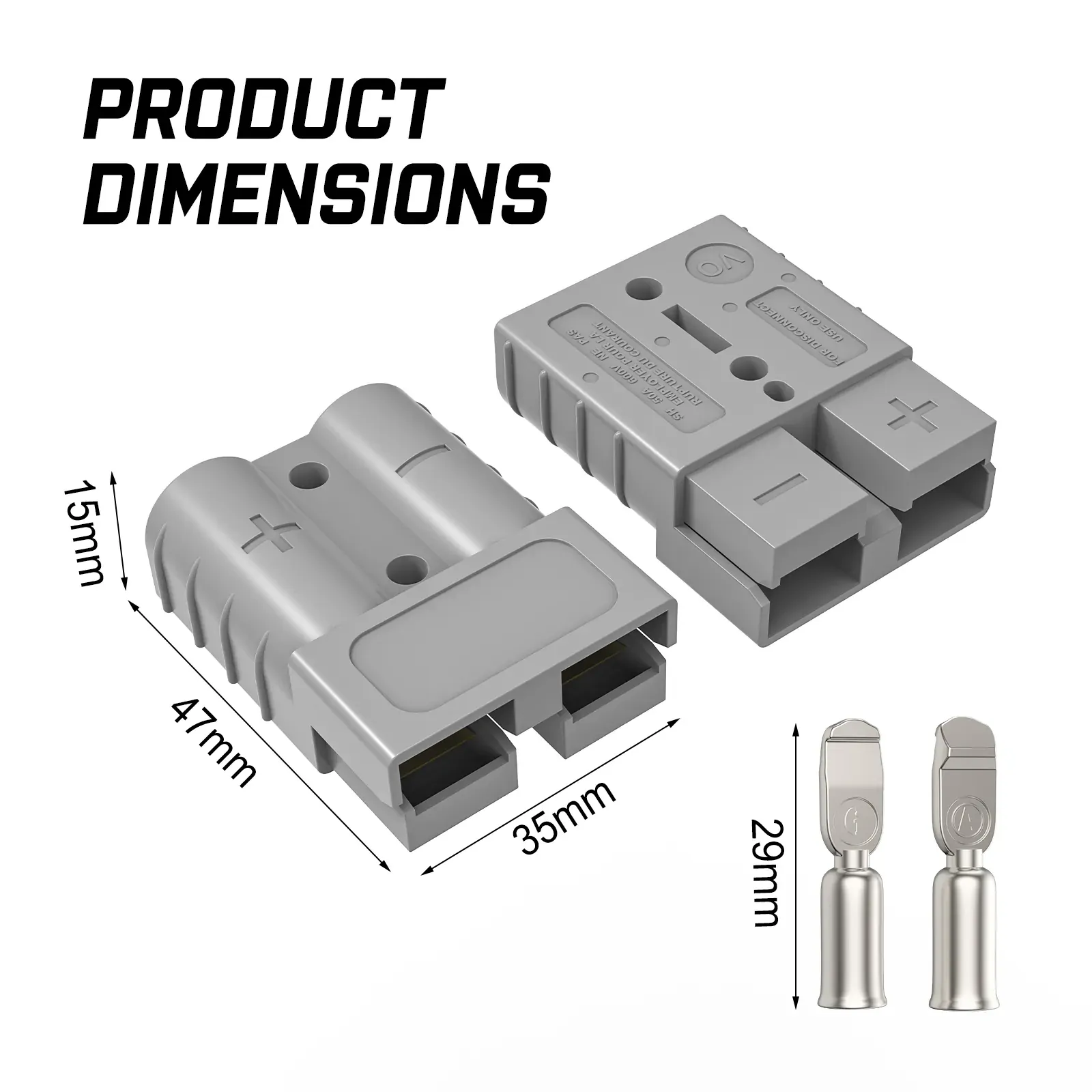 10x Anderson Plug Anderson Style Plug Connectors 50AMP 6AWG 12-24V DC Power Tool Price