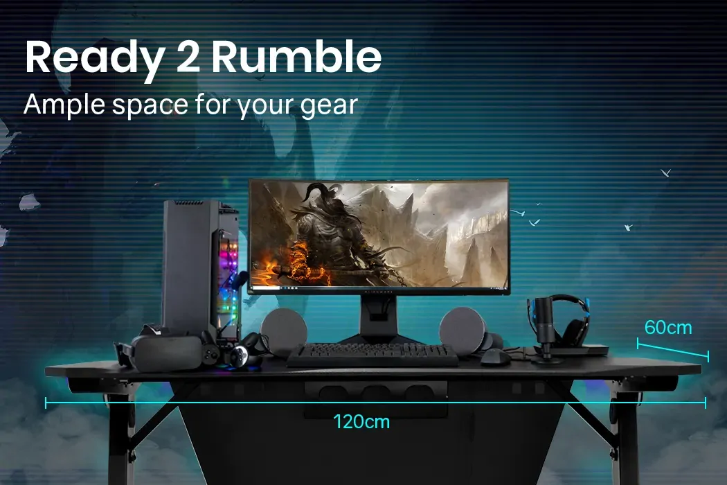 Gaming Chair Desk Racing Seat Setup PC Combo Office Black Table Foot Price