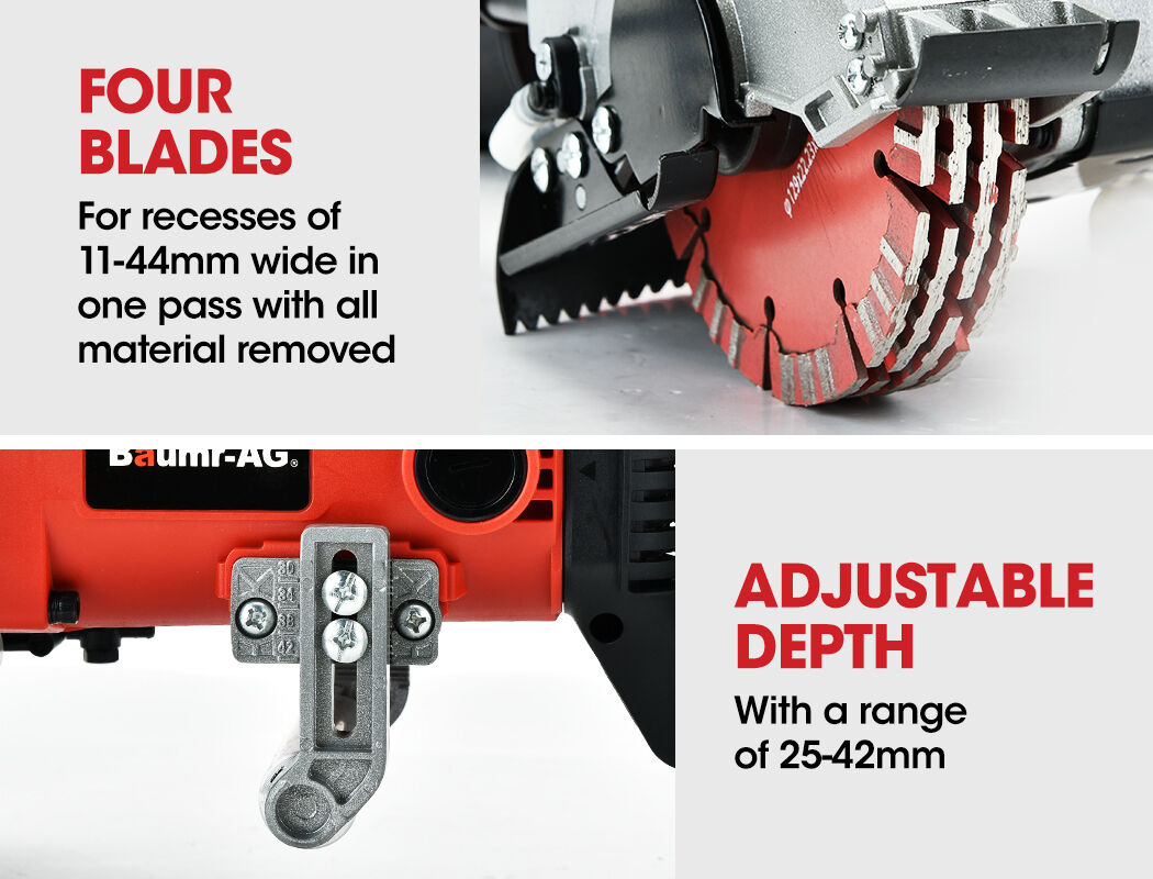 BAUMR-AG Wall Chaser Machine Concrete Chasing Tool Electric Brick Grinder Saw Price