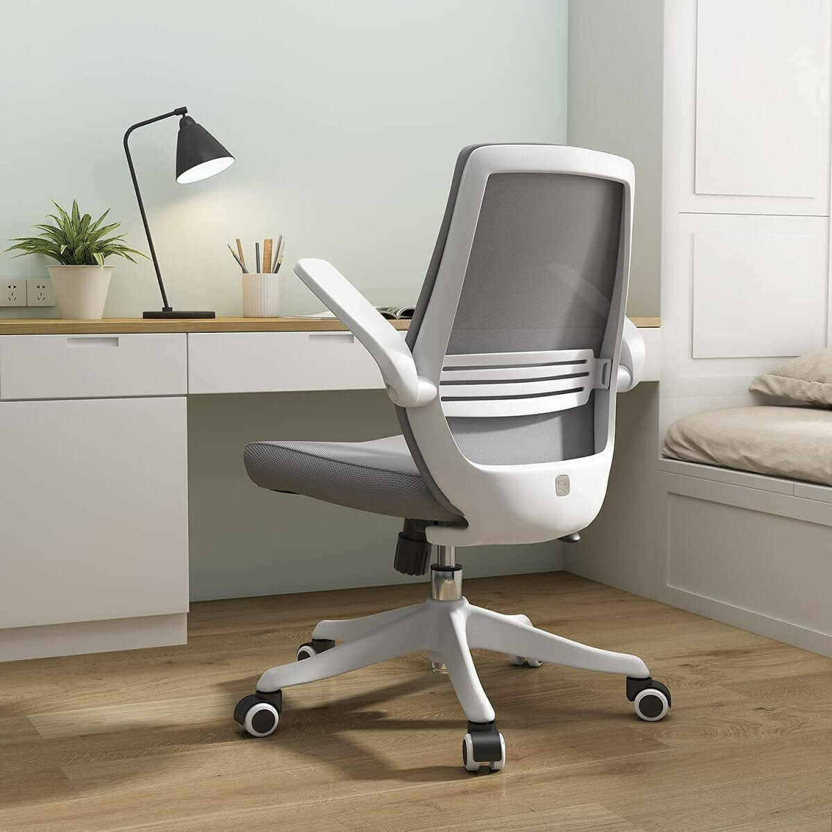 SIHOO M76 Ergonomic Office Chair Swivel Desk Chair Height Adjustable Mesh Back Computer Chair with Lumbar Support, 90¬? Flip-up Armrest Grey Price