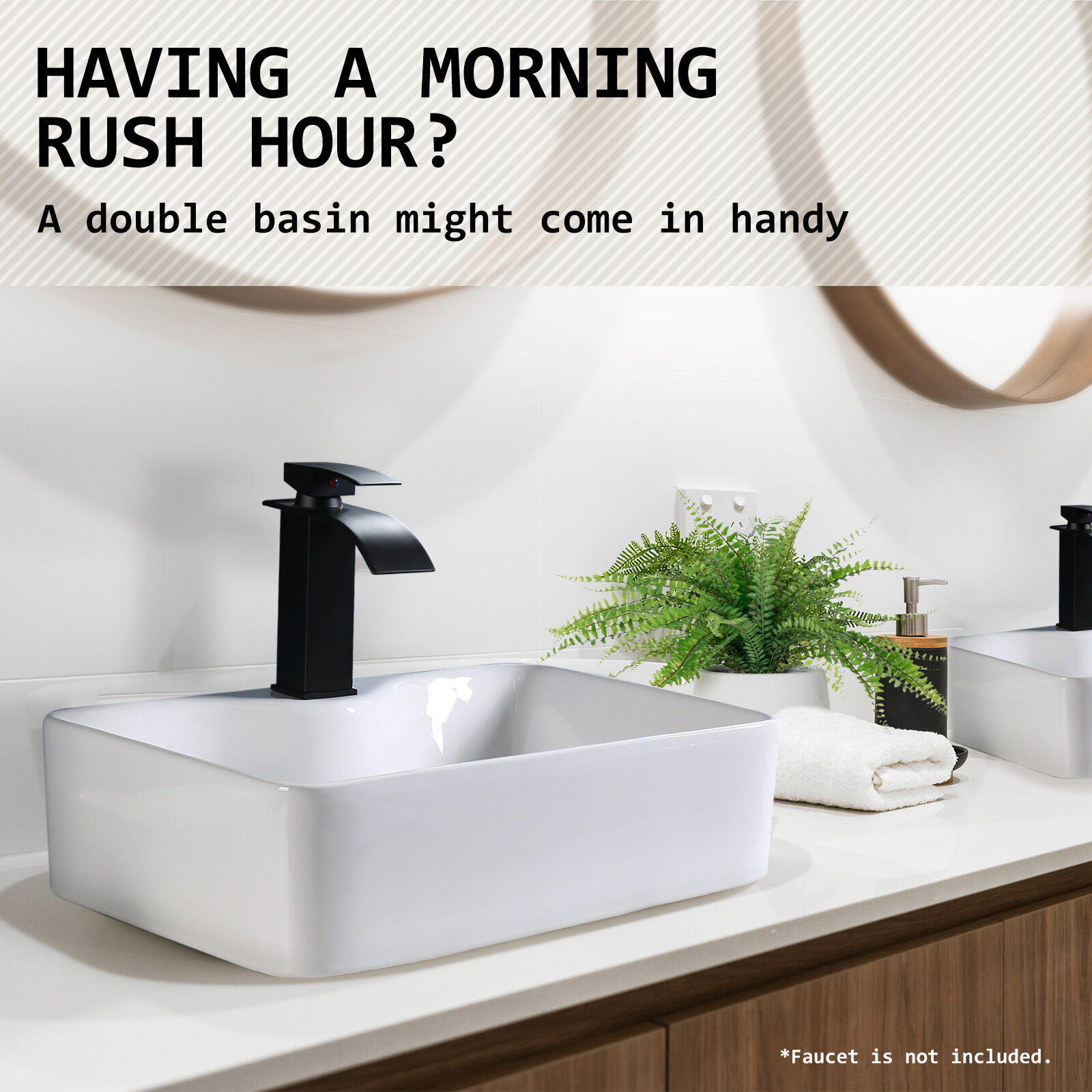 Muriel 48 x 37.5 x 13cm White Ceramic Bathroom Basin Vanity Sink Above Counter Top Mount Bowl Price