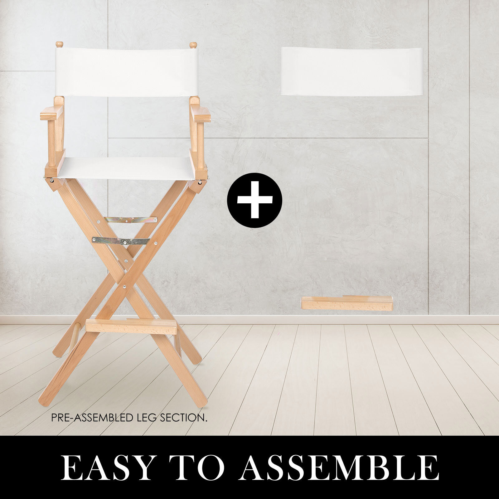 2X Director Movie Folding Tall Chair 76cm Beech WOOD HUMOR Price