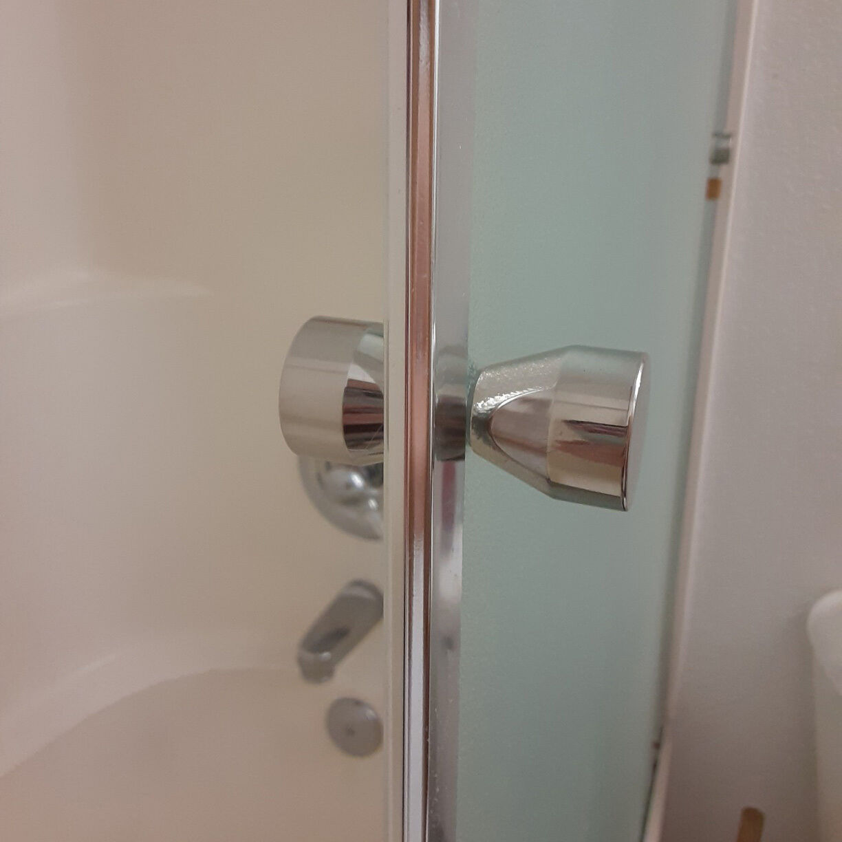 Shower Glass Door Knob Bathroom Round Back-to-Back Handle Pull 304 Brushed Nickel Price