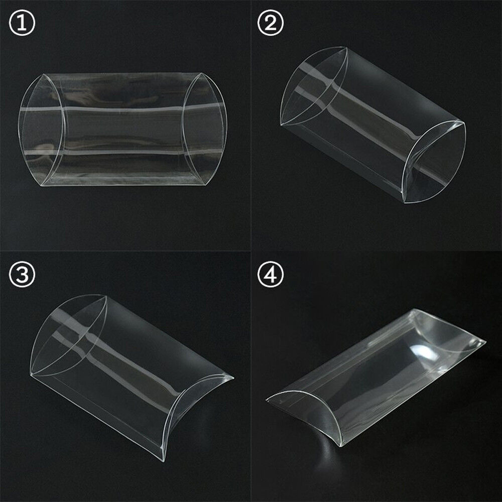 100 Pack of Pillow Rectangle Shaped Gift Box - Wedding or Product Bomboniere Jewelry Gift Party Favor Model Candy Chocolate Soap Box Price