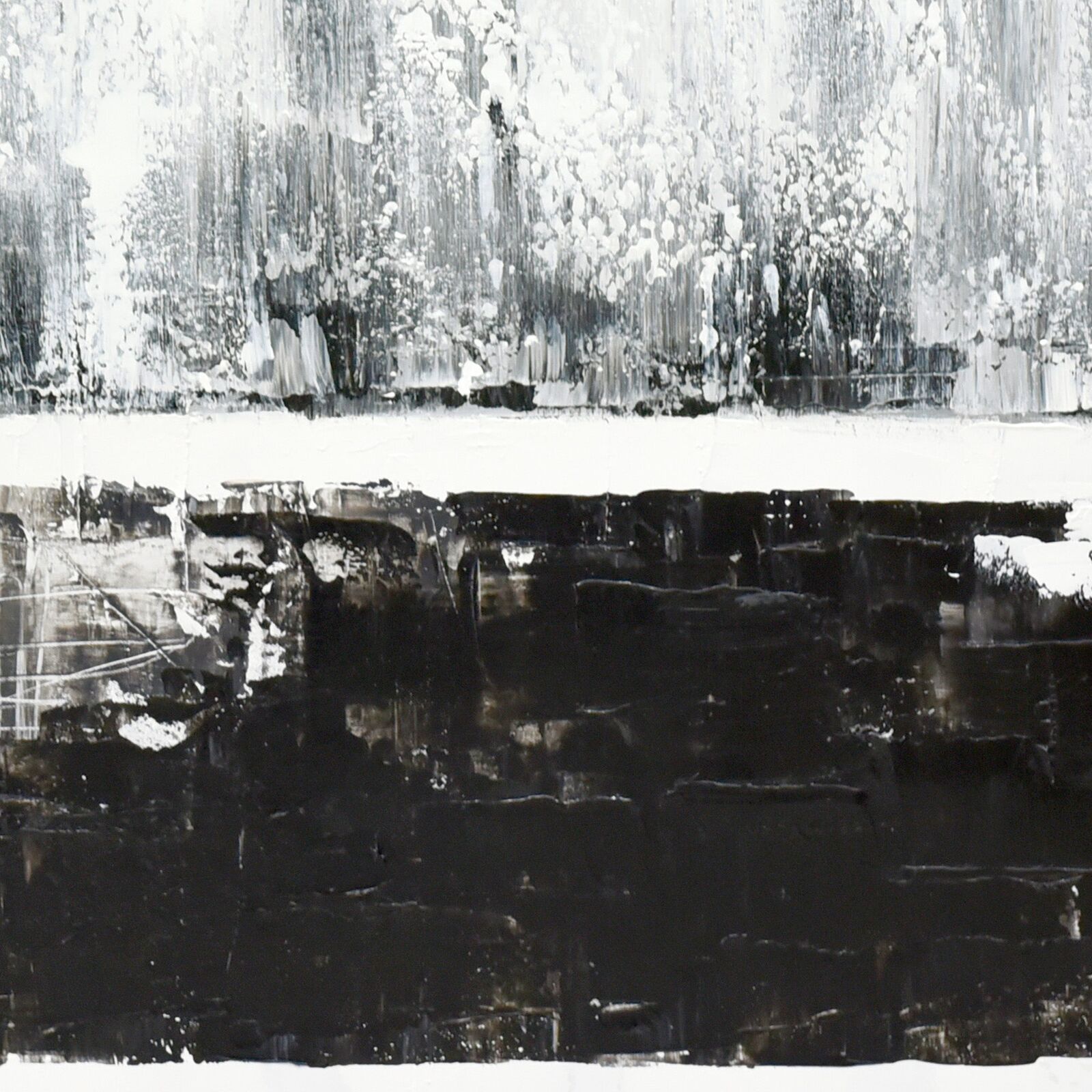 120X120cm Tonal Trilogy Black Framed Hand Painted Canvas Wall Art Price