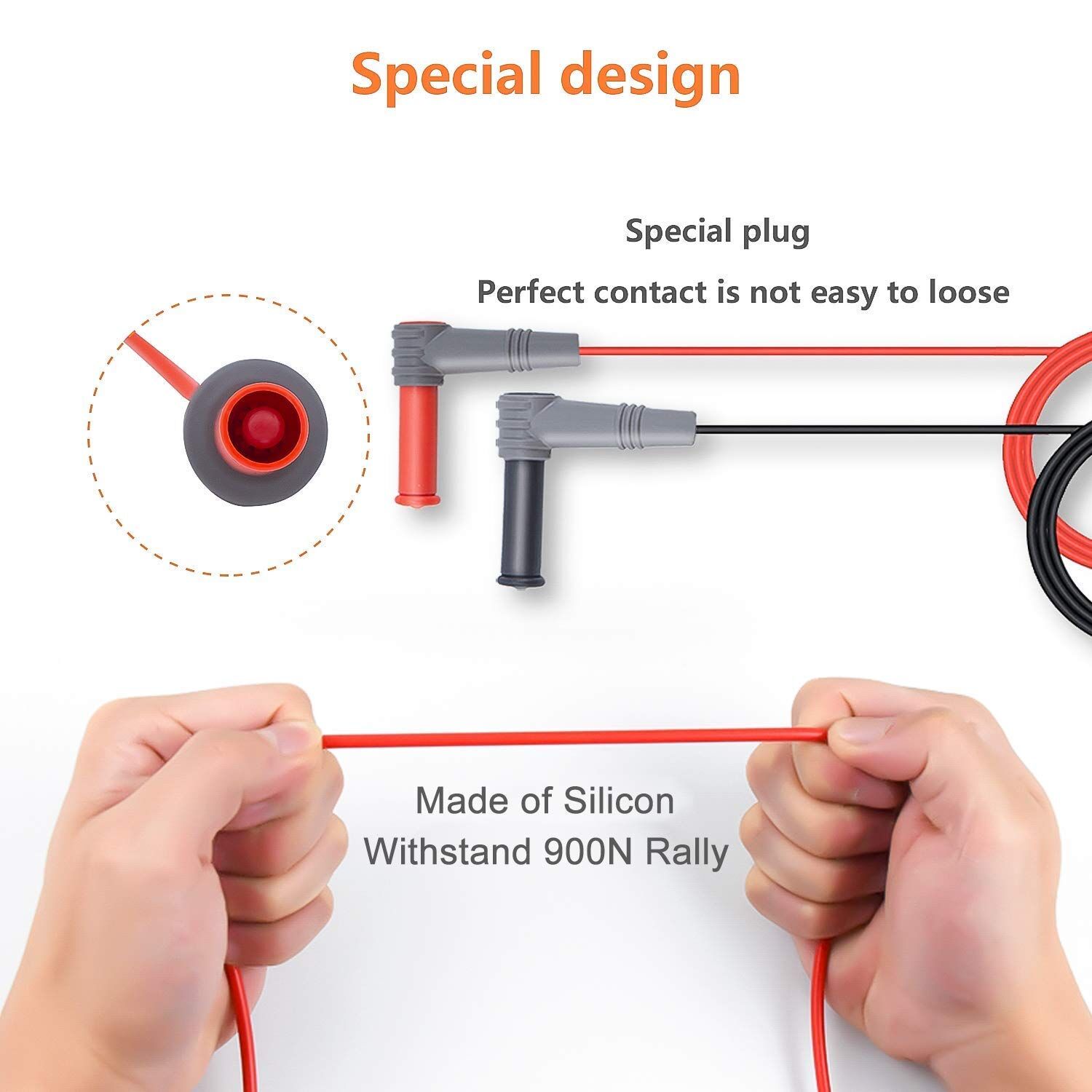KAIWEETS Soft Silicone Electrician Test Leads Kit CAT III 1000V & CAT IV 600V with Alligator Clips and Needle Probe for Fluke/AstroAI/INNOVA Multimete Price