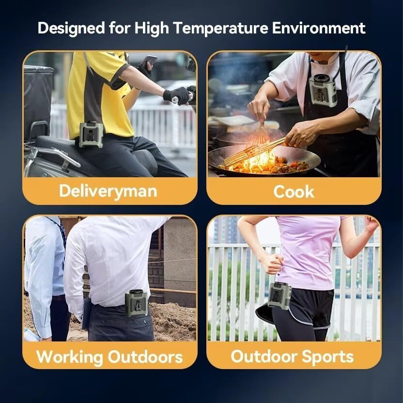 10000mAh Portable Outdoor Waist Fan Hanging Neck Strong Wind with Power Bank LED Lighting for Emergency Sports Outdoor Working Price