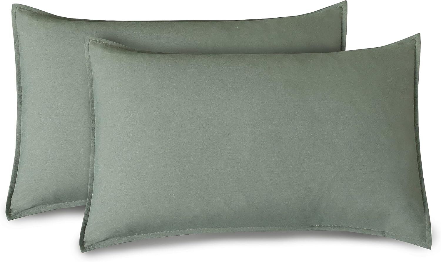 CleverPolly Vintage Washed Microfibre Sheet Set with 1 Pillowcase - Khaki Green - Single Price