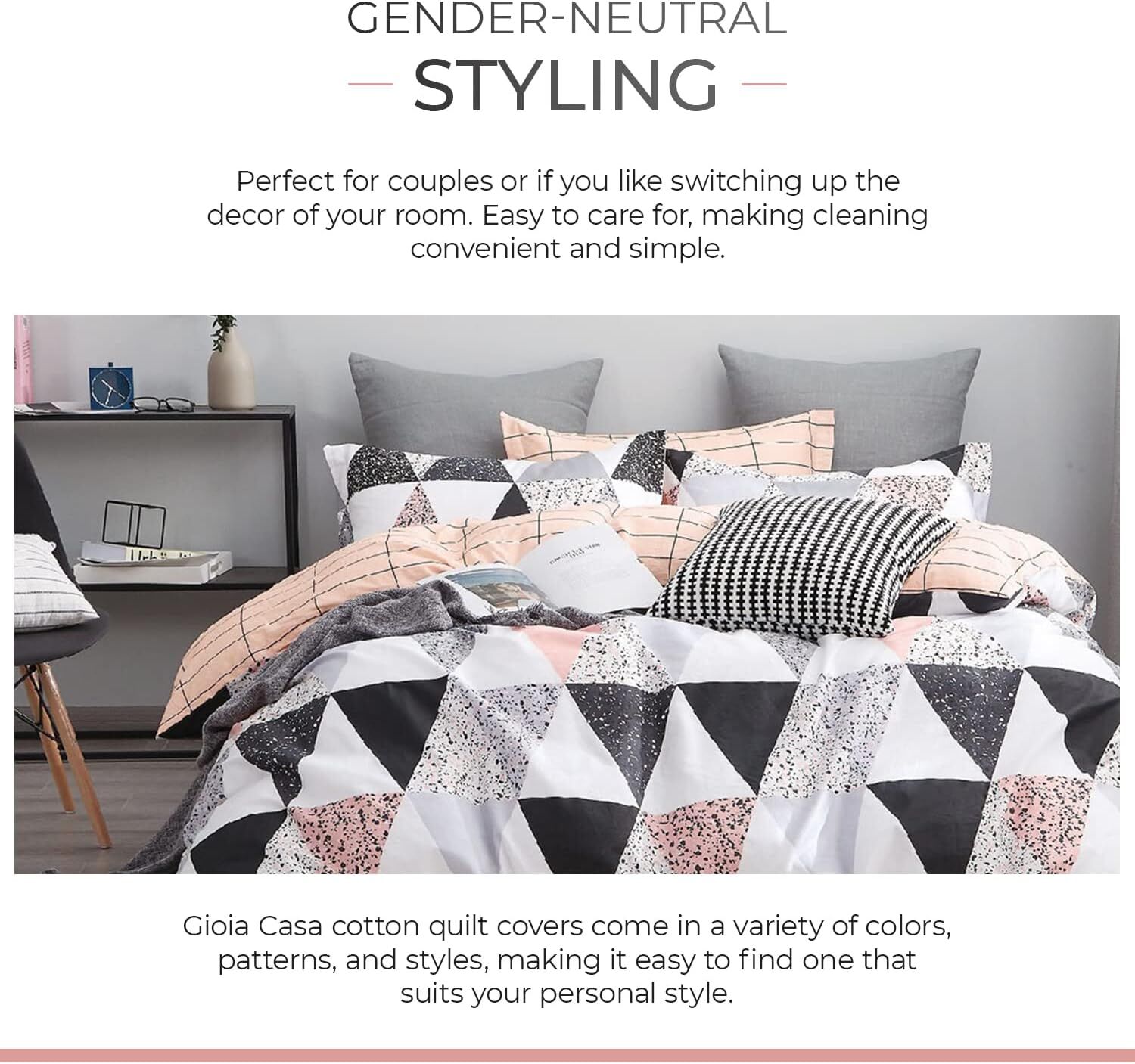 Annie 100% cotton reversible quilt cover set-king size Price