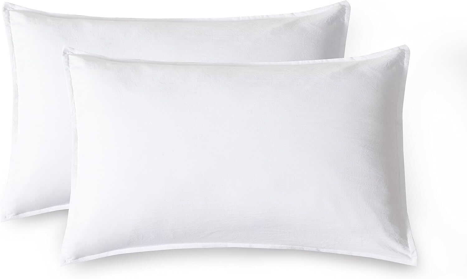 CleverPolly Vintage Washed Microfibre Sheet Set with 2 Pillowcases - White - King Price