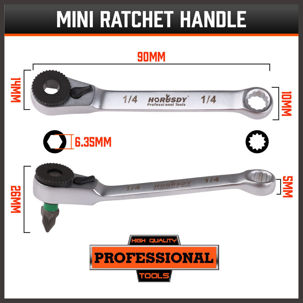 32Piece 1/4" Mini Double Head Screwdriver Bit and Ratchet Set CRV Steel Durable Price