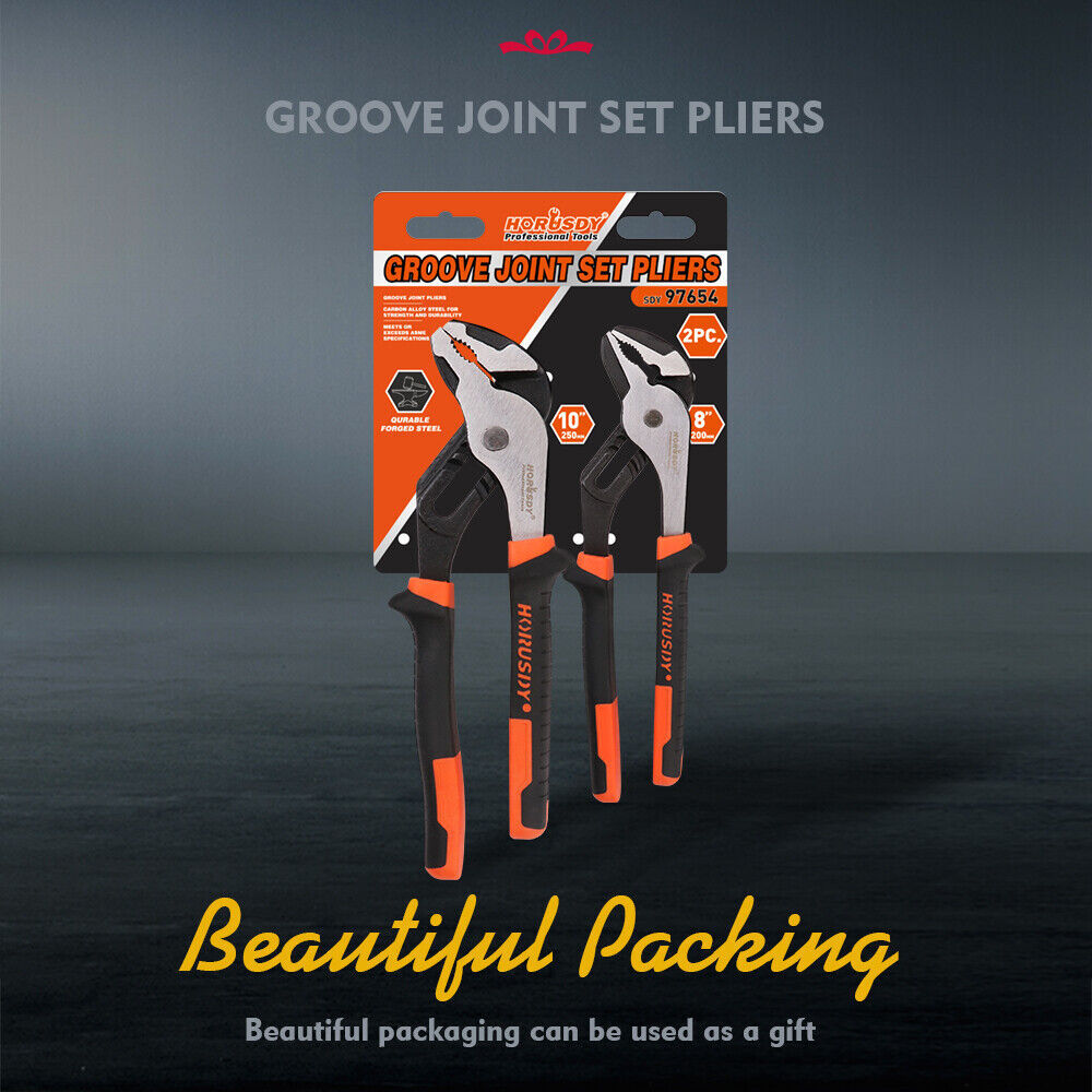 2Pc Groove Joint Pliers 8 & 10-inch Multi Grip Non-Slip Heavy Duty Pipe Wrench Price