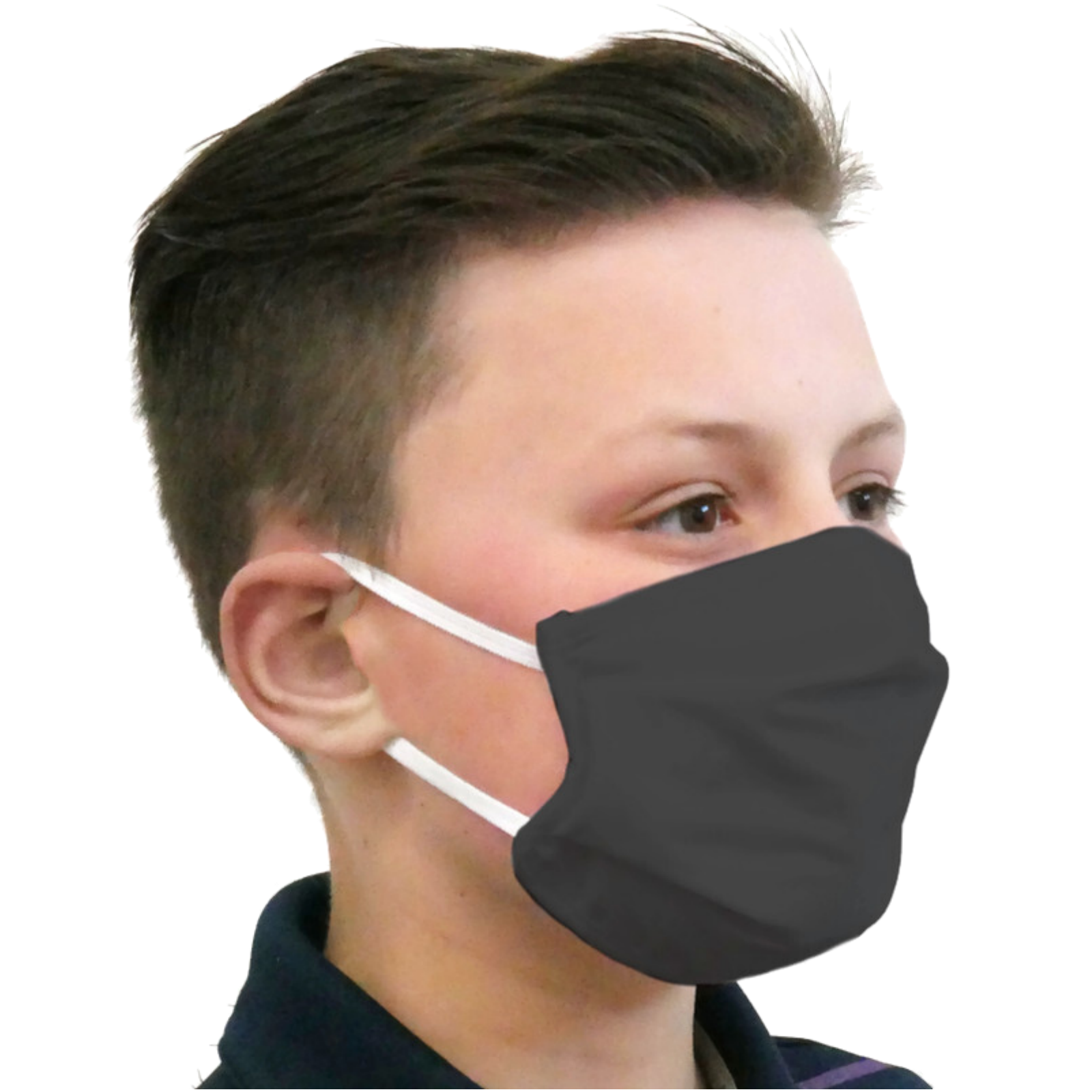 3x Tigerplast Kids Fabric Face Mask Washable Reusable Mask Protect Cover - Black Price