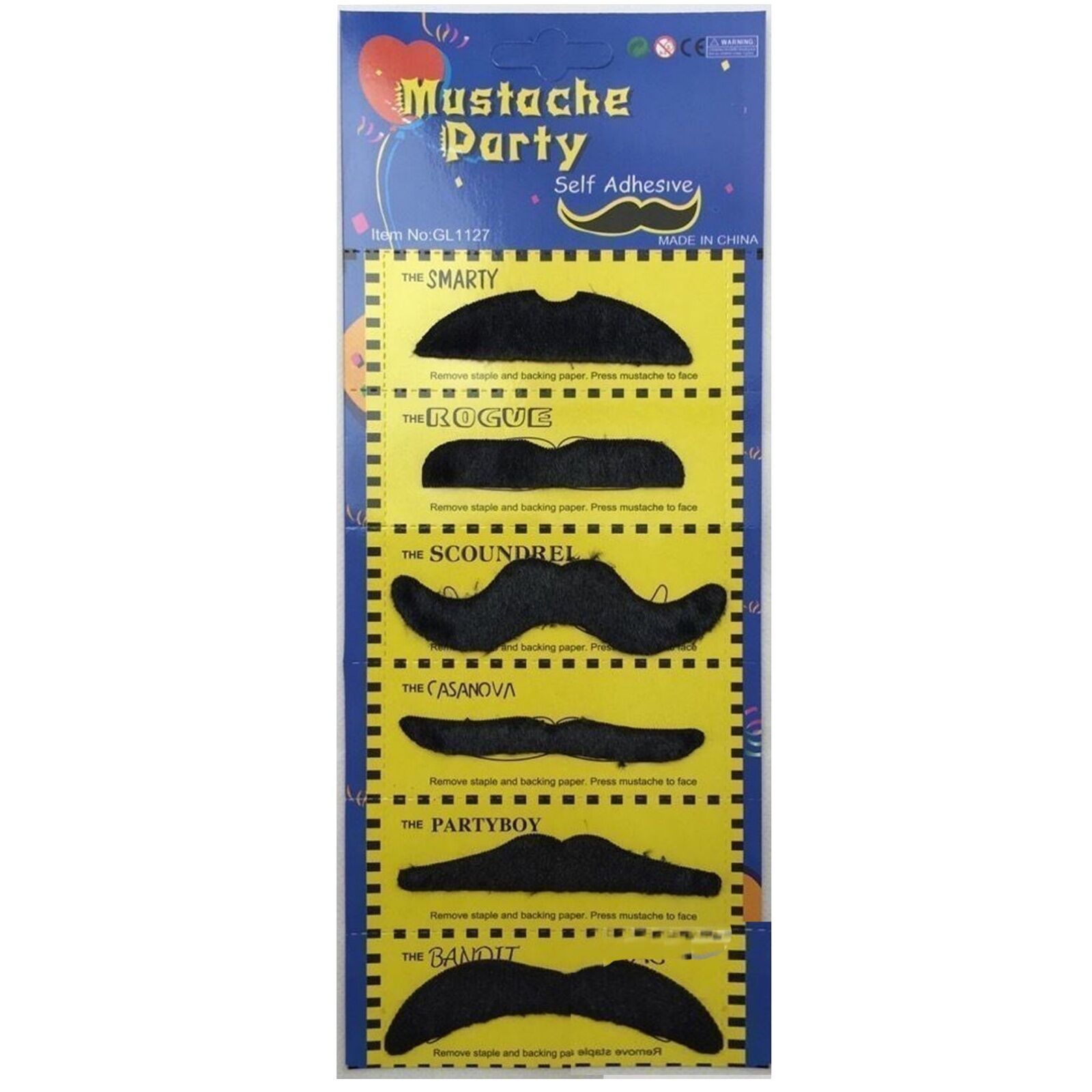 2pcs Set Rainbow Umbrella Hat + 70s Fake Moustache Costume Props Novelty Fancy Price
