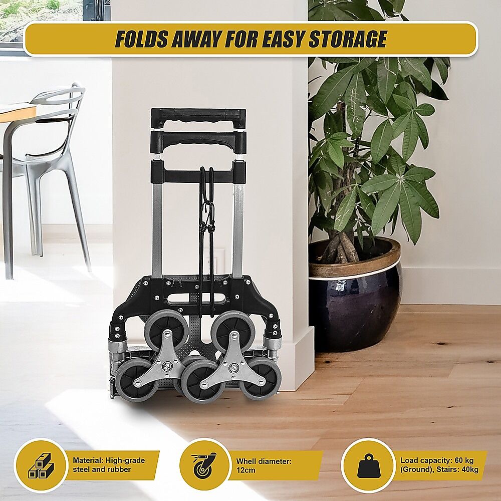 Stair Climbing Trolley 6 Wheels Aluminium Folding Hand Cart Climb Steps Price