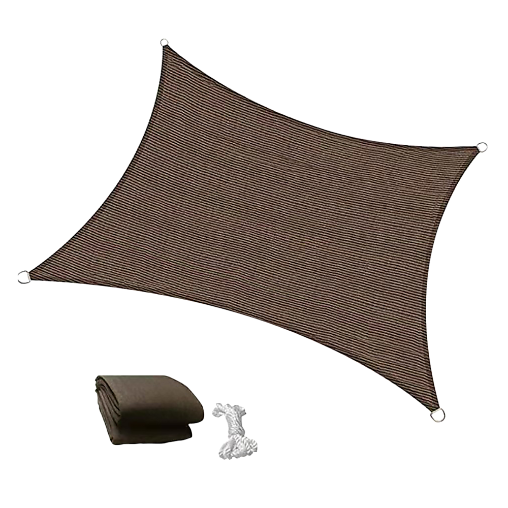 Rectangle Sun Shade Sail Fabric Garden Patio Pool Awning Canopy Cover Coffee Price