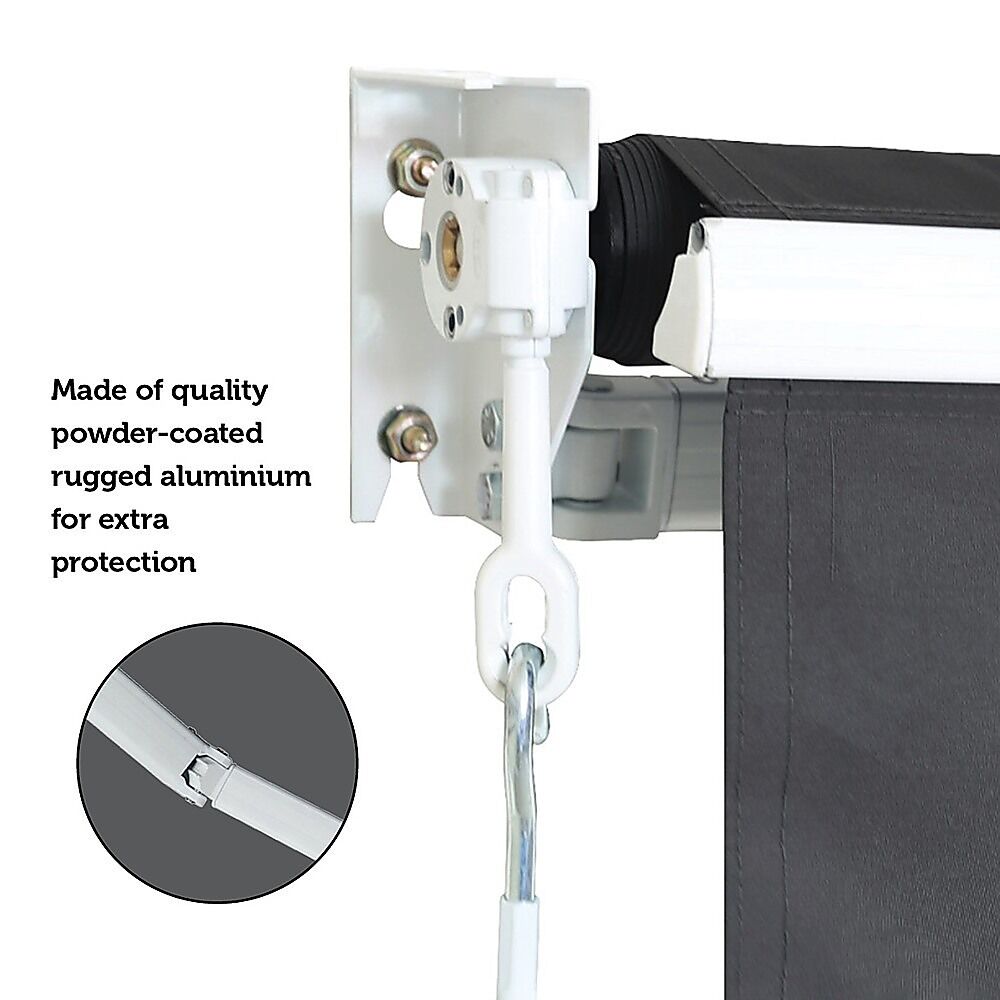 Outdoor Folding Arm Awning Retractable Sunshade Canopy Grey 3.0m x 2.5m Price