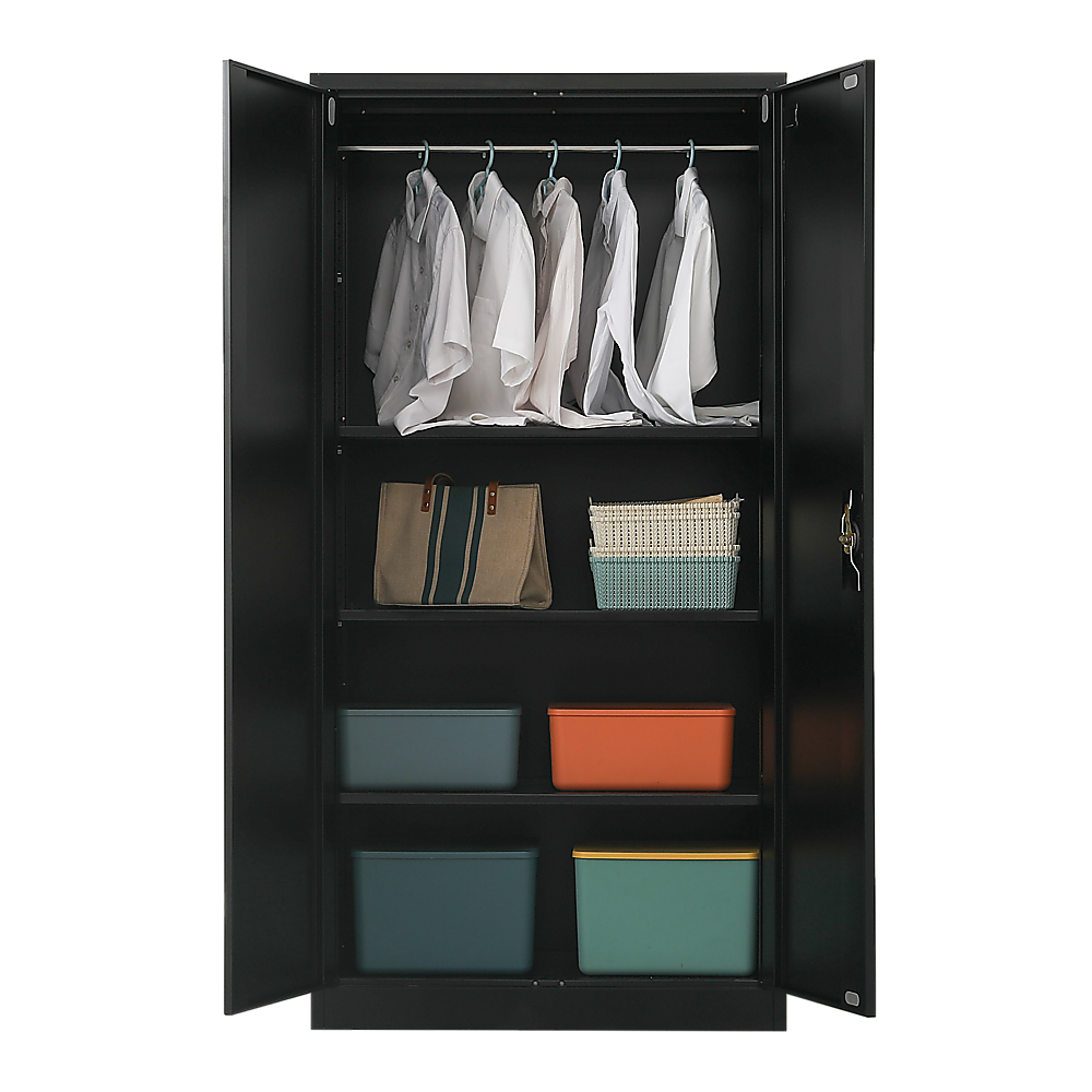 Two-Door Metal Cabinet Shelf Storage for Home Office Gym Price