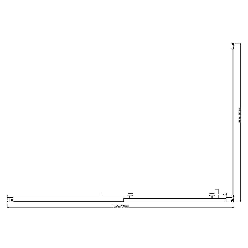 Adjustable 1500x1010mm Single Door Corner Sliding Glass Shower Screen in Chrome Price