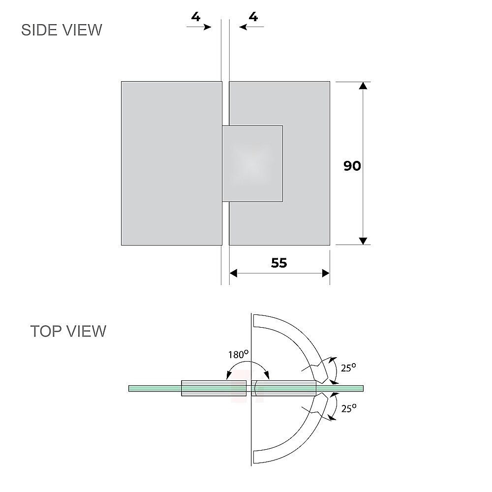 100cm Wall to Wall Frameless Shower Screen with White Channel and SS Hinges , Round Knob Handle Price