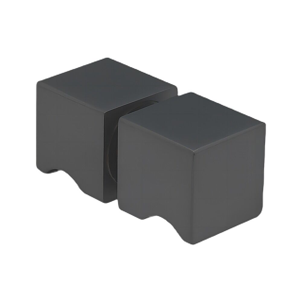 100cm Frameless Diamond Shower Screen with Black Brackets and SS Hinges, Square Knob Handle Price