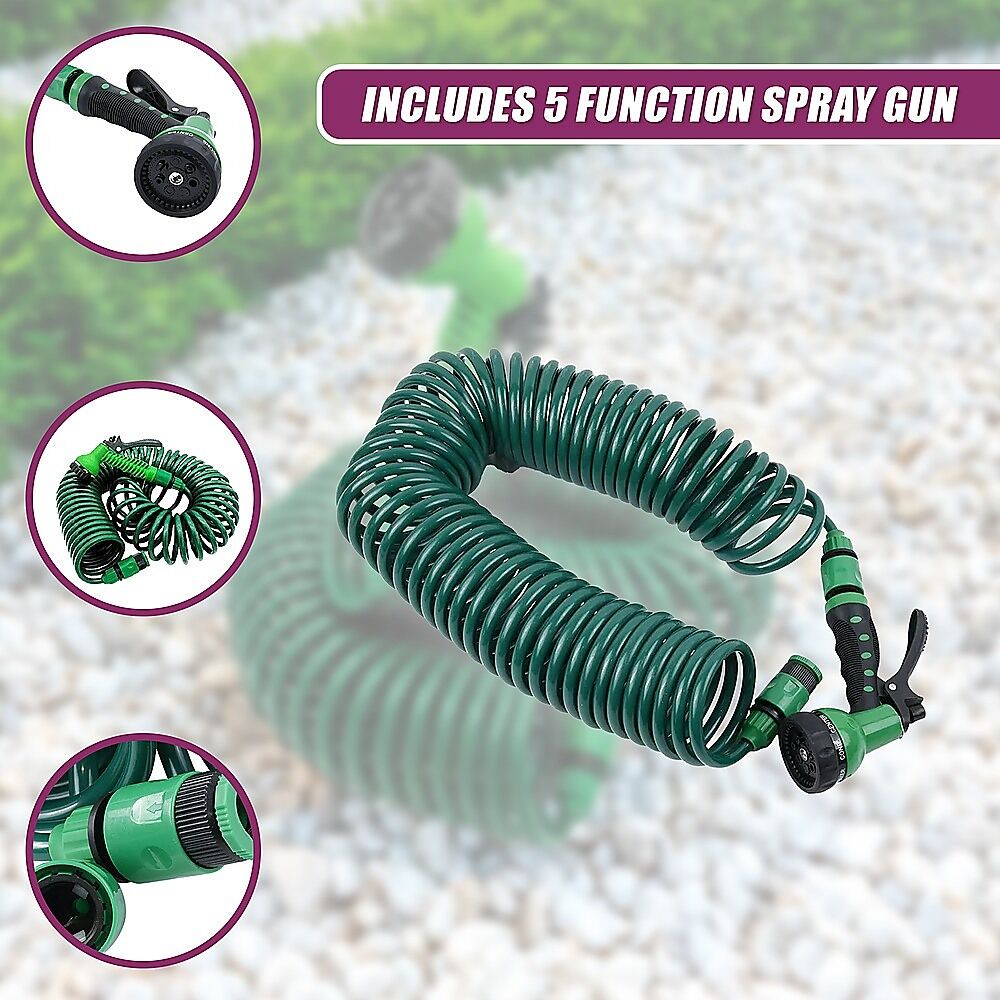 30M Garden Hose Heavy-Duty Coiled Spiral Car Washing Cleaning Water Hose Garden Price