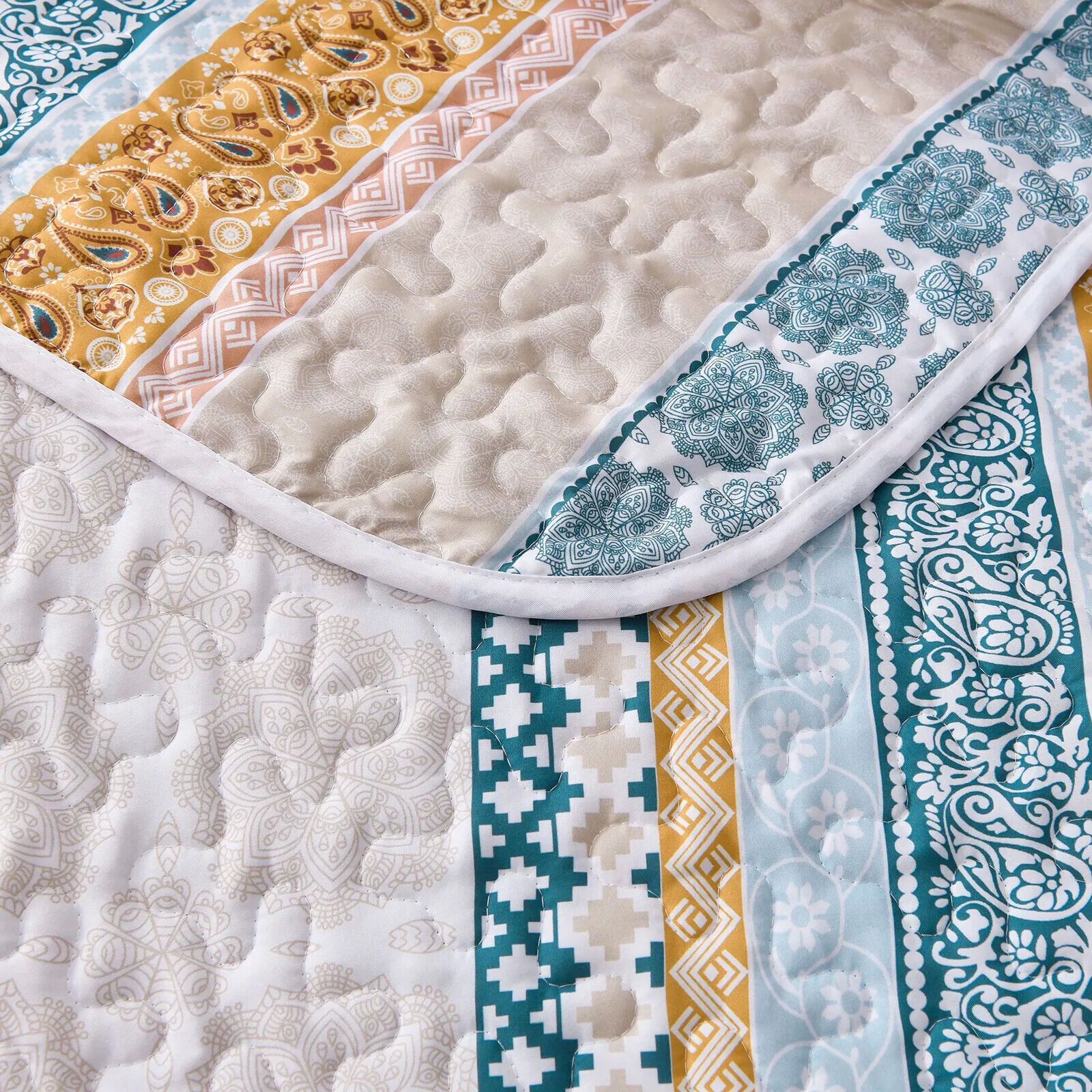Graceful Quilted Coverlet and Pillowcases Set: Timeless Beauty and Comfort - Queen size Price