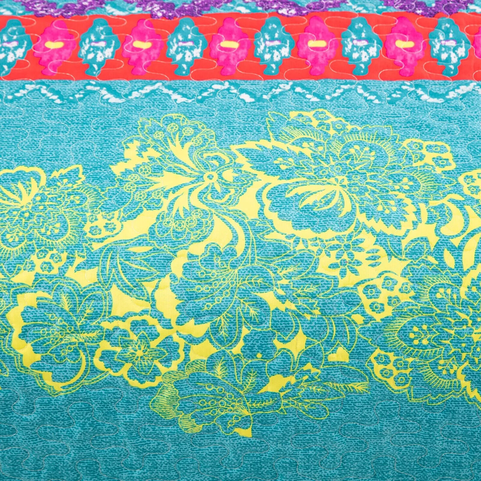 Colorful Quilted bedspread and pillowcovers set: Add a Splash of Color - Queen size Price