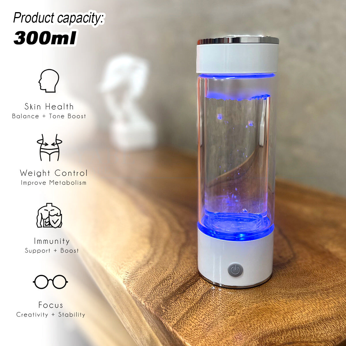 300ml H2 Hydrogen Water Bottle Alkaline Ionizer High compatibility AU Price