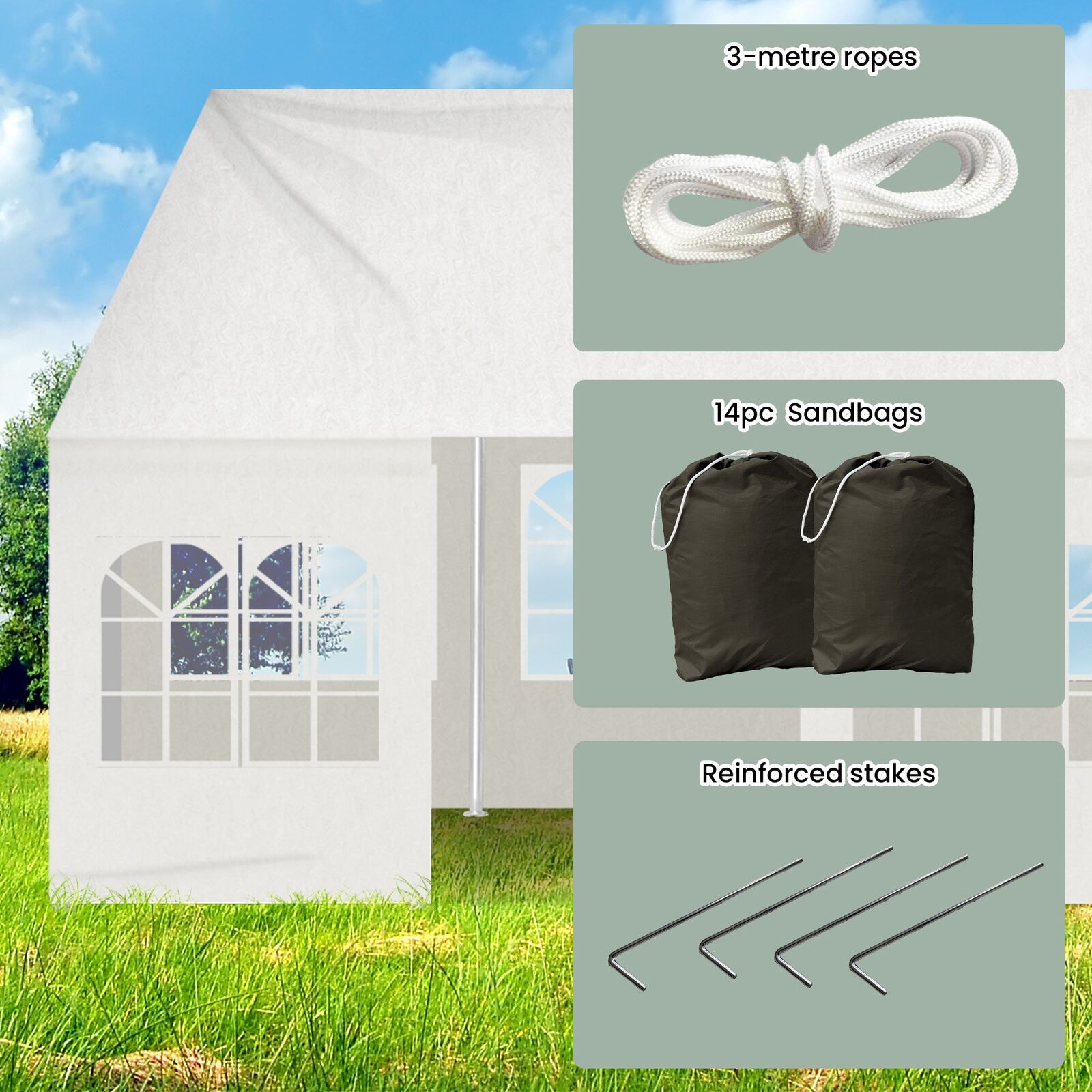 12m x 6m Wallaroo outdoor event marquee carport tent Price