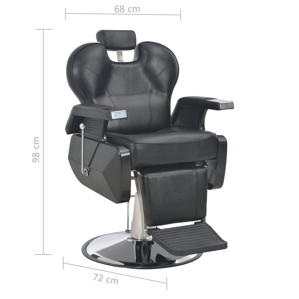 Barber Chair Black 72x68x98 cm Faux Leather Price