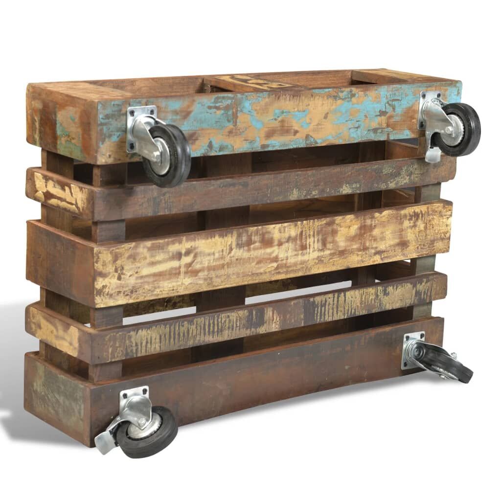 Coffee Table with 4 Wheels Reclaimed Wood Price