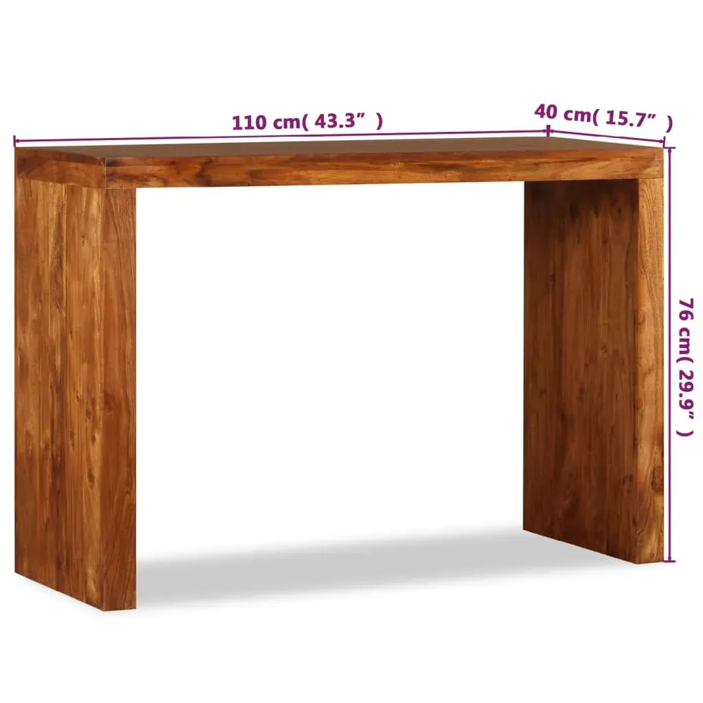 Console Table Solid Wood with Honey Finish 110x40x76 cm Price