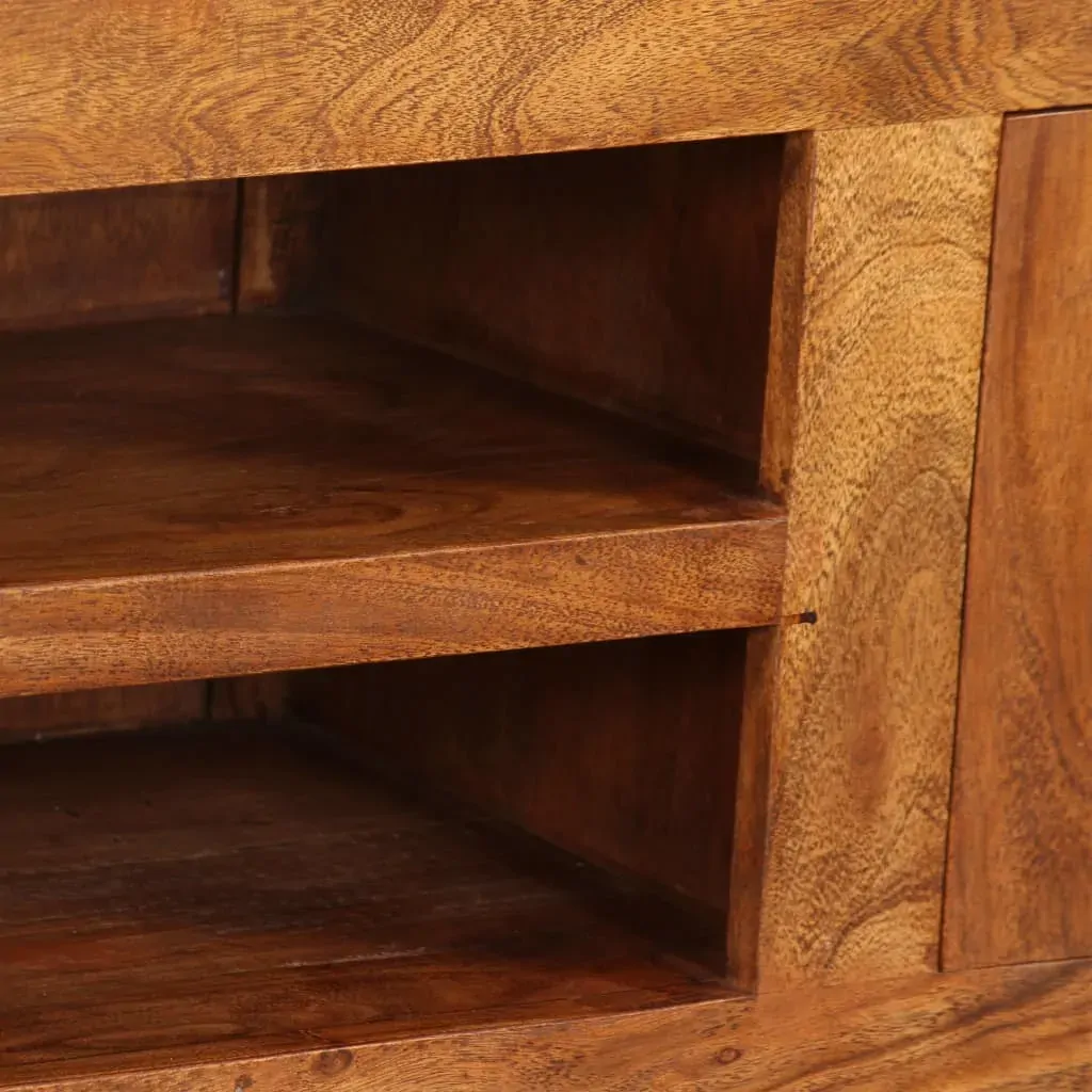 TV Cabinet Solid Wood with Honey Finish 120x30x40 cm Price
