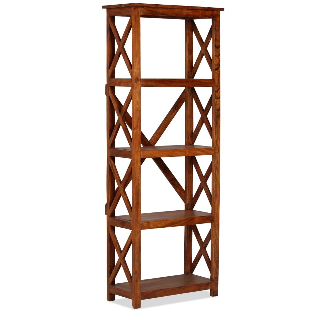 Bookshelf Solid Acacia Wood Honey Finish 60x30x160 cm Price