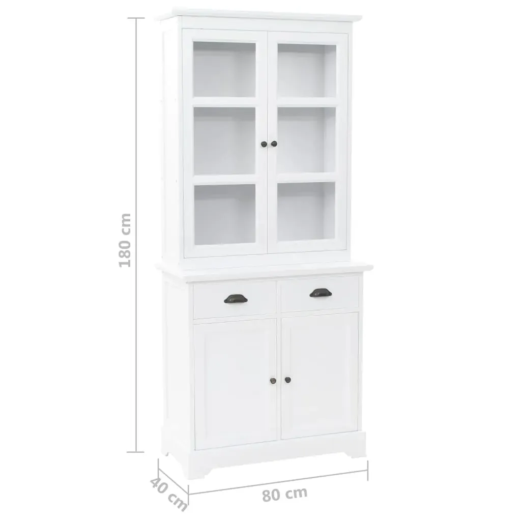 Welsh Dresser with 4 Doors MDF and Pinewood 80x40x180 cm Price